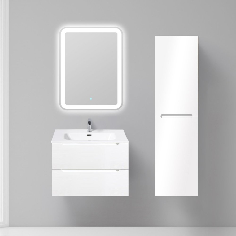 Комплект мебели BelBagno Etna 70 bianco lucido (ETNA-700-2C-SO-BL-P+BB700ETL+SPC-CEZ-700-700-LED-BTN)