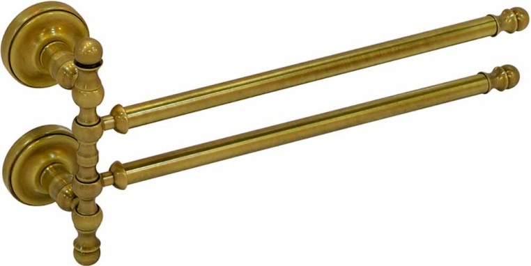 Полотенцедержатель двойной поворотный Migliore Mirella 17184 бронза L36 см