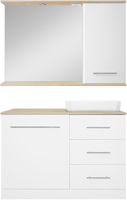 Комплект мебели Misty Респект 110 R, под стиральную машину (Э-Рес01110-13ЯП+LINSLWB01+Э-Рес02120-1П)