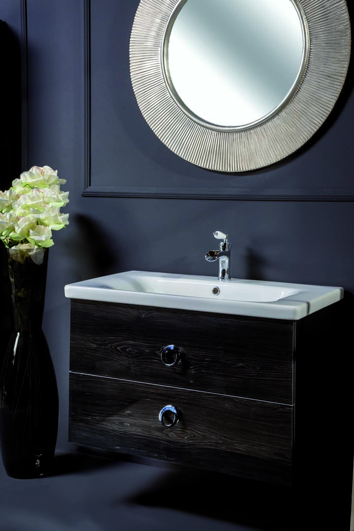 Тумба 100см*43,5 BLACK WOOD (керам.моноблок)