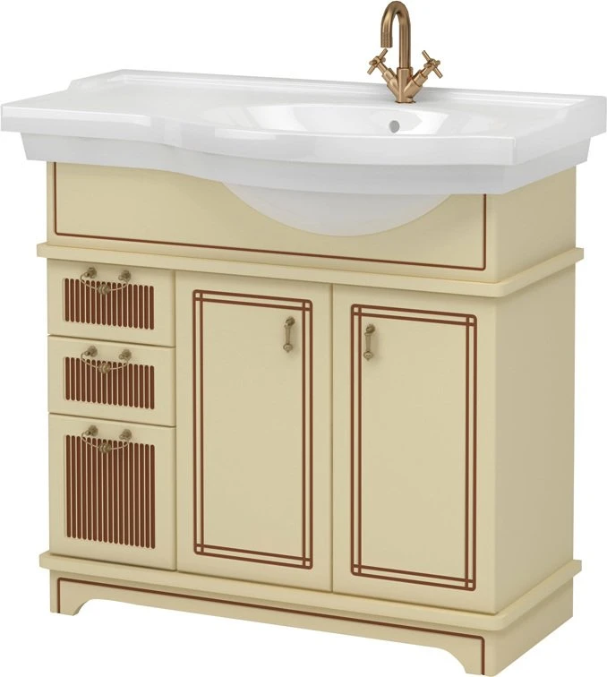 Раковина со столешницей Aquanet Shenxin 90 R 9116B (00176639)