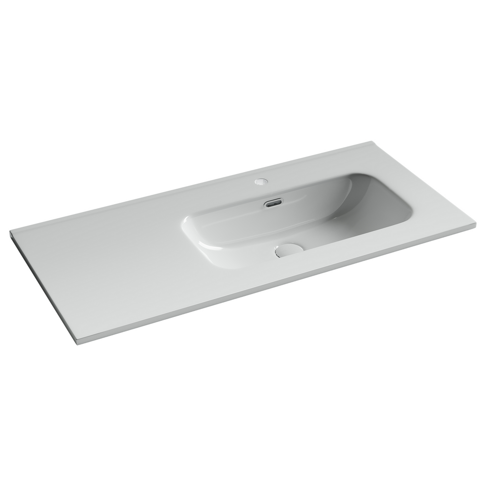 Раковина накладная мебельная CERAMICANOVA Element, чаша справа, с отверстием под смеситель, 1010x465x180 мм, цвет белый, арт. CN7003R