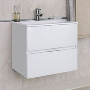 Тумба с раковиной Aquanet Алвита 70 белая (00184302+00182523)