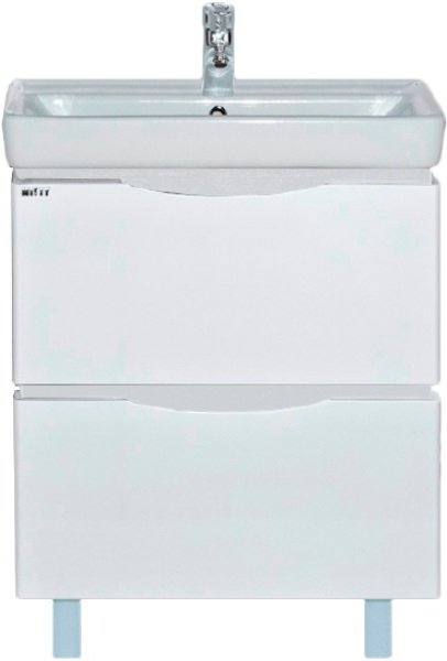 Тумба под раковину с 2 ящиками Misty Венера 70 П-Внр01070-012Я белая