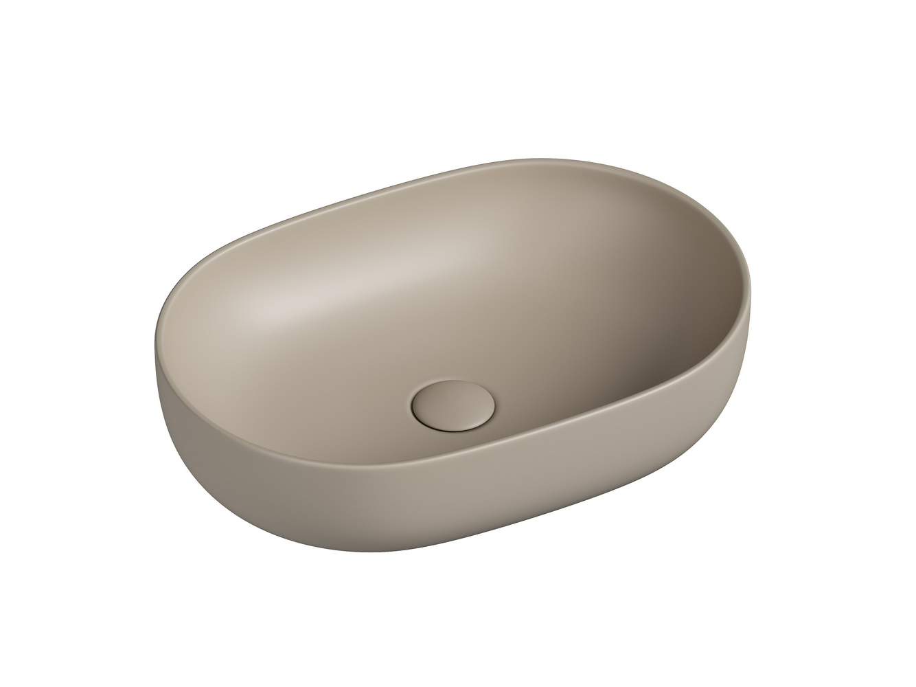 Накладные раковины CERAMICANOVA CN6047MC Умывальник чаша накладная овальная (цвет Капучино Матовый) Element 600*415*135мм