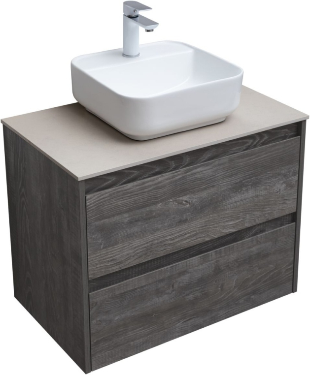 Тумба под раковину Aquanet Nova Lite 75 дуб серый (2 ящика) 00287890