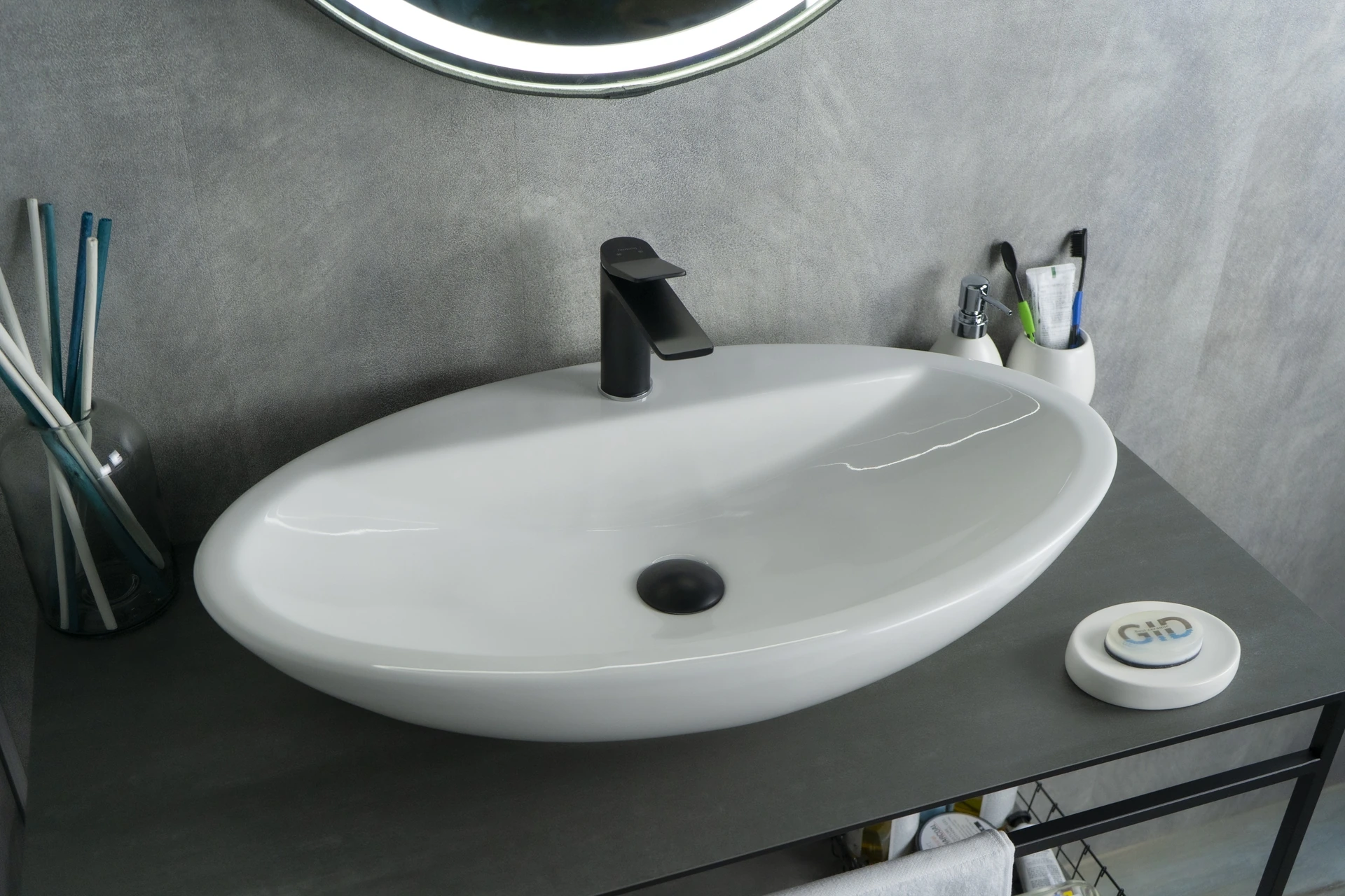 Раковина Gid N9435 51149 накладная белая 73x41.5x13.5