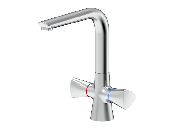 Смеситель для кухни RUSH Andros (AN2435-22) с высоким поворотным изливом