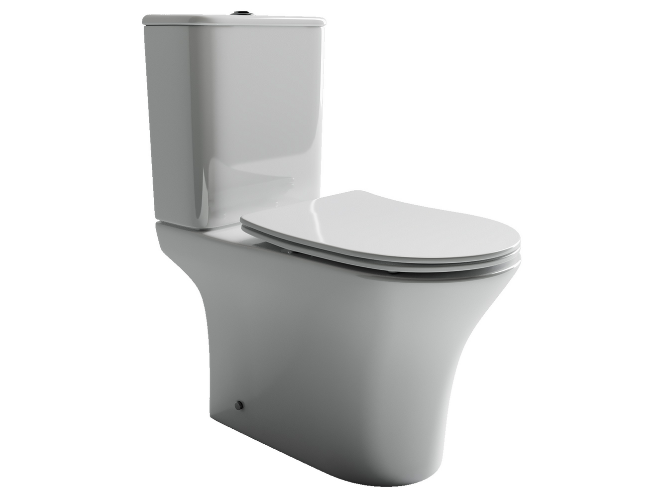 Напольный унитаз с бачком Fortuna Rimless, двойной смыв 3/6 арматура, нижняя подводка глубокий смыв, горизонтальный (универсальный) выпуск, с крепежом, с ультра тонким сидением и крышкой с функцией плавного закрытия, дюропласт