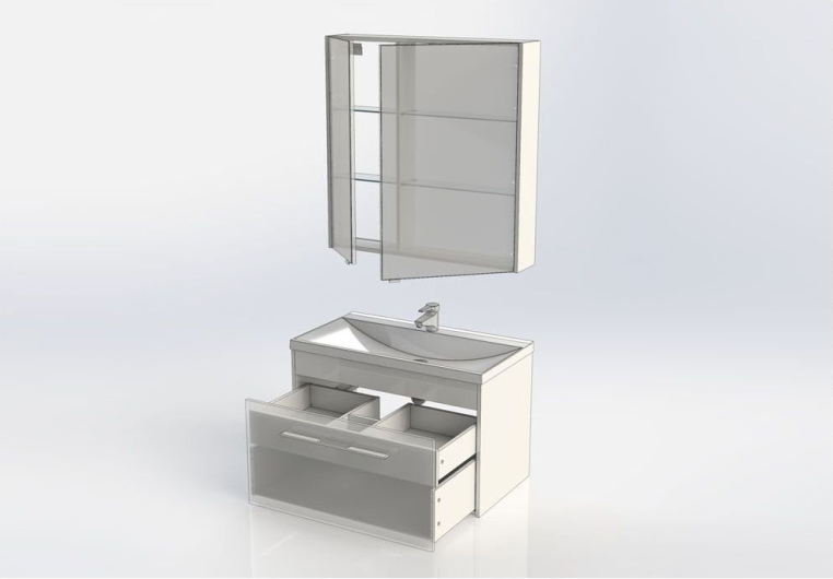 Мебель для ванной Aquanet Августа 90 белый (раковина Нота NEW) 00225243