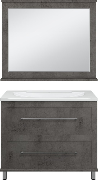 Комплект мебели Misty Марта 100 темный бетон (П-Мрт-01100-2513Н+Р-Евв14100-Д+П-Мрт-03100-2513)