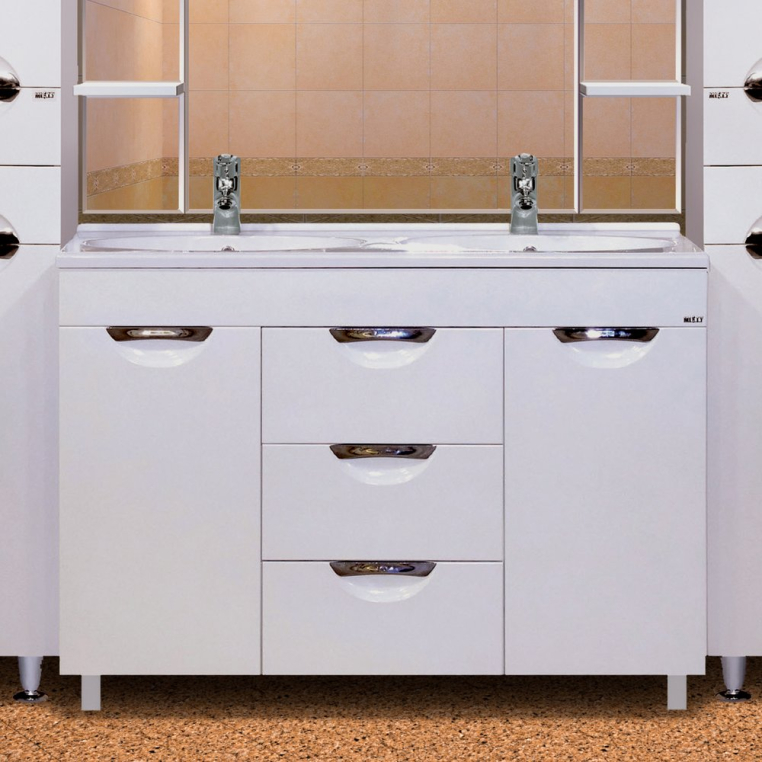 Тумба с раковиной Misty София 120 с ящиками (П-Соф01120-0113Я+Р-Стп14120-Д2Р)