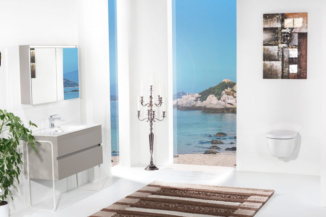 Зеркальный шкаф Vallessi 80 кашемир мат. с подстветкой