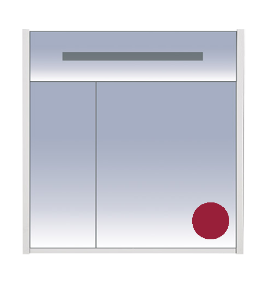 Зеркальный шкаф Misty Джулия 85 бордовый