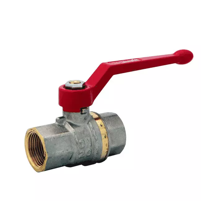 Кран шаровой латунь никель BVR Ду 20 Ру40 ВР полнопроходной рычаг Danfoss 065B8208