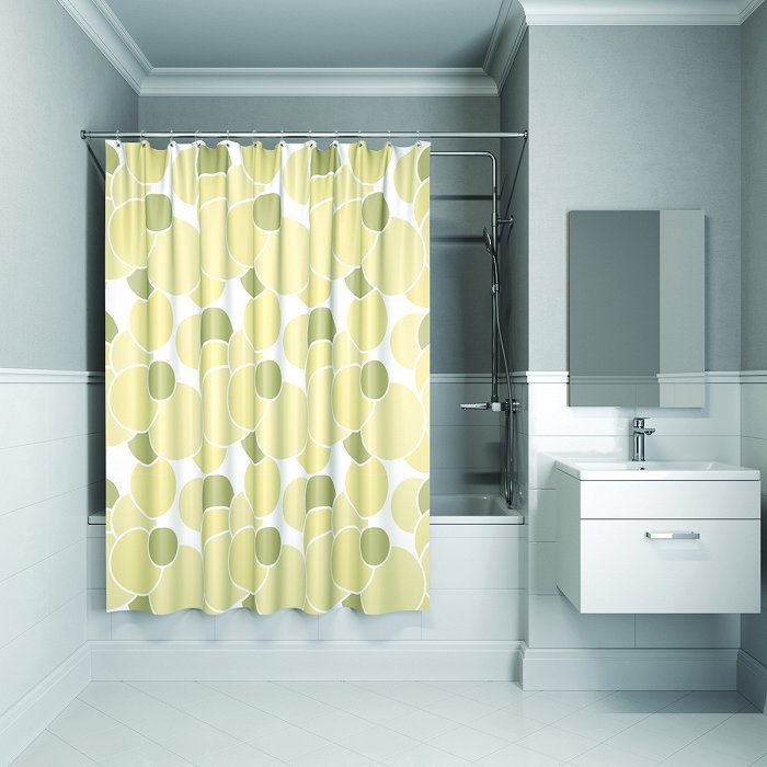 Штора для ванной IDDIS Cream Balls 200*240  cream balls (230P24RI11)