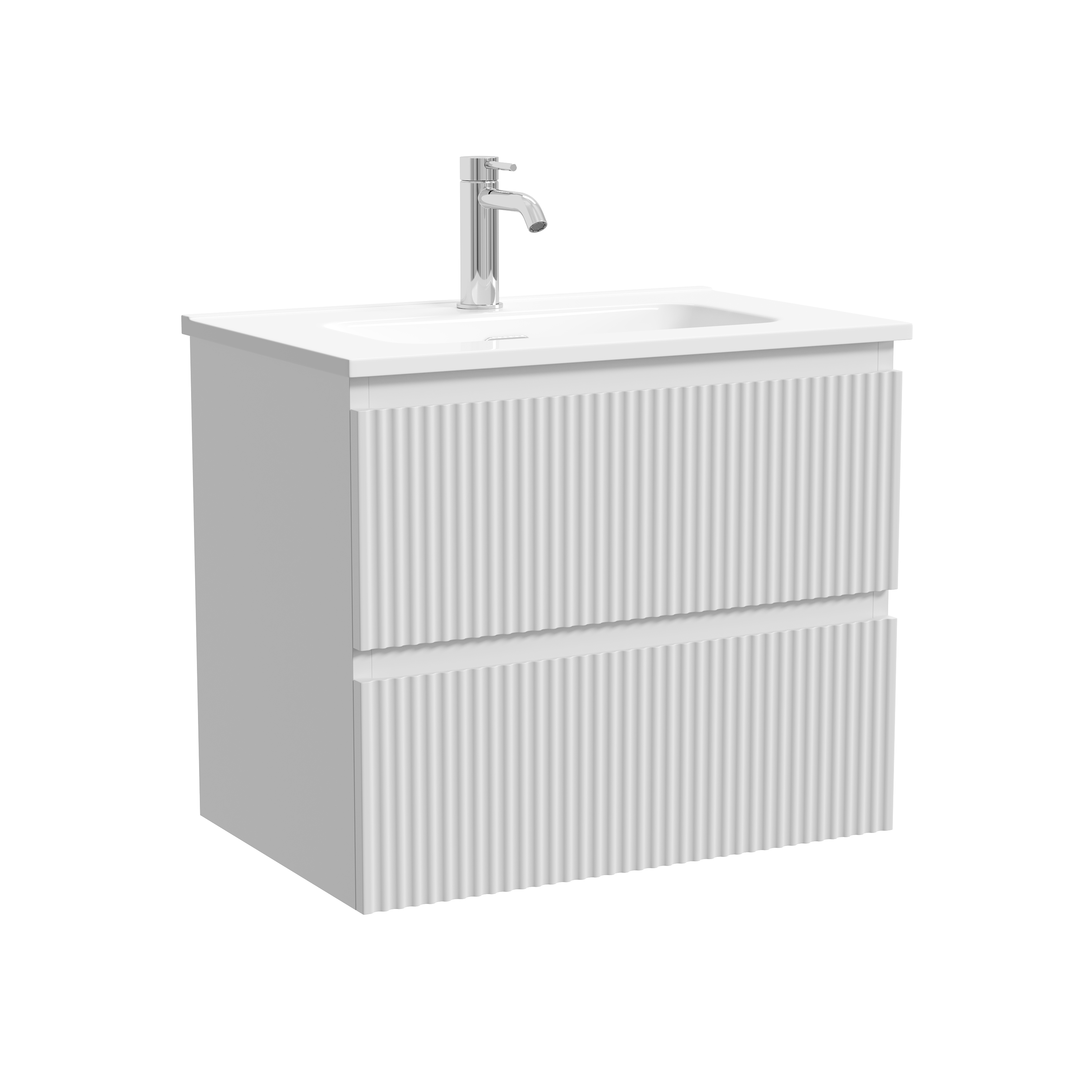 Тумба подвесная SANCOS Snob R 590х390х500, c двумя ящиками оснащенными доводчиками, Bianco, арт.SNR60/39W