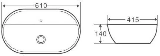 Раковина BelBagno 61x41 BB1346