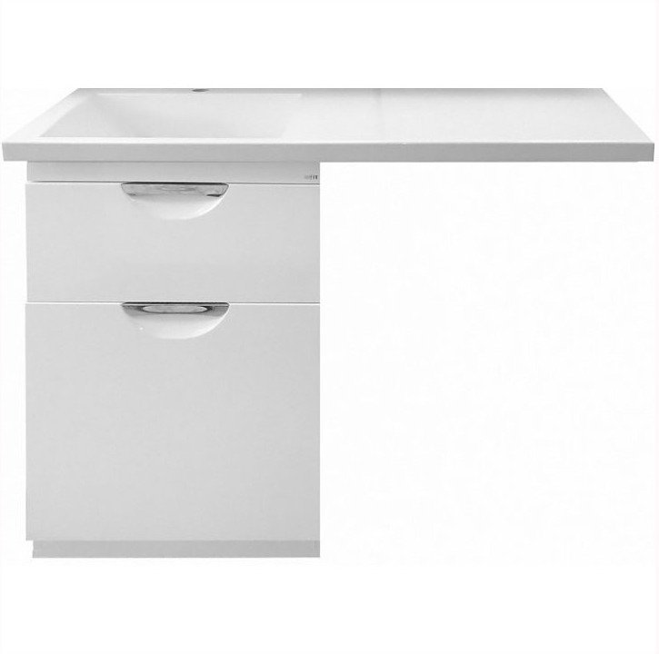 Тумба под стиральную машину c бельевой корзиной Misty Куба 60 П-Куб-01060-0121ЯБК белая эмаль