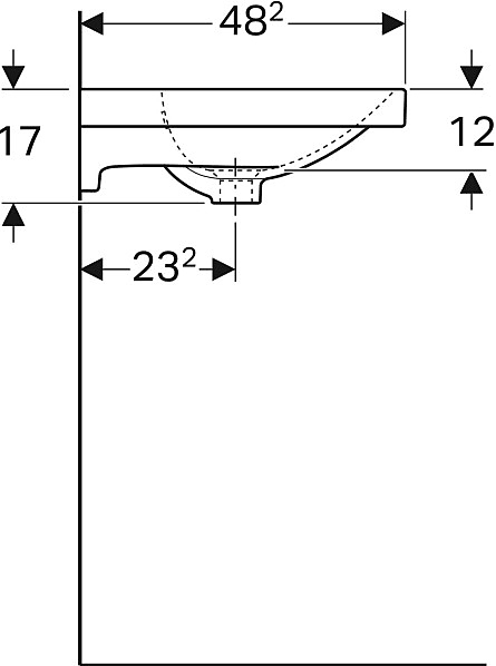 Раковина встраиваемая Geberit Acanto 60x48 500.620.01.2