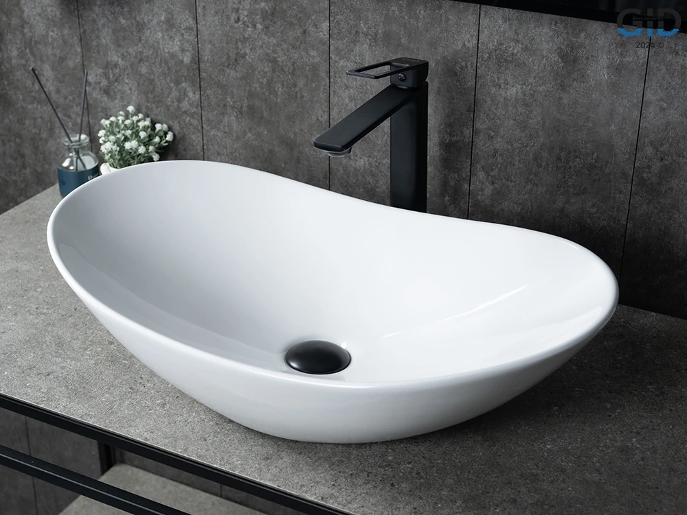 Раковина Gid N9811 51175 накладная белая 61x37x15