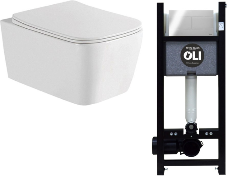 Унитаз с инсталляцией Aquanet Trend W/886668SDOO