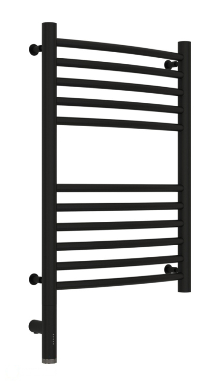 Электрический полотенцесушитель Сунержа Богема 3.0 выгнутая 600x400 МЭМ Лев. матовый черный (31-5802-6040)