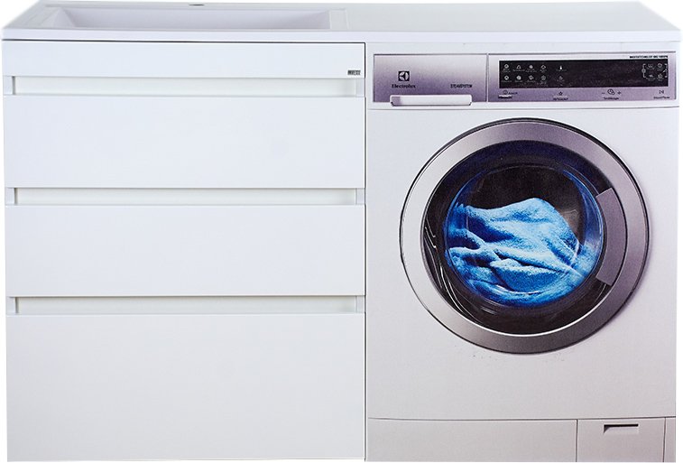 Тумба с раковиной Misty Фостер 70 напольная, под стиральную машину (Э-Фос01070-013ЯНС+5218130)