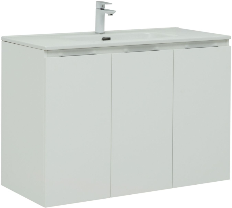 Мебель для ванной Aquanet Алвита New 100 3 дверцы, белый матовый 00274111