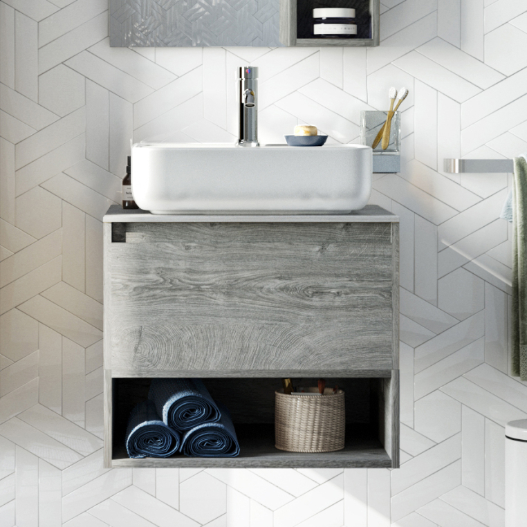 Тумба с раковиной Stworki Карлстад 60 дуб рошелье, монте тиберио