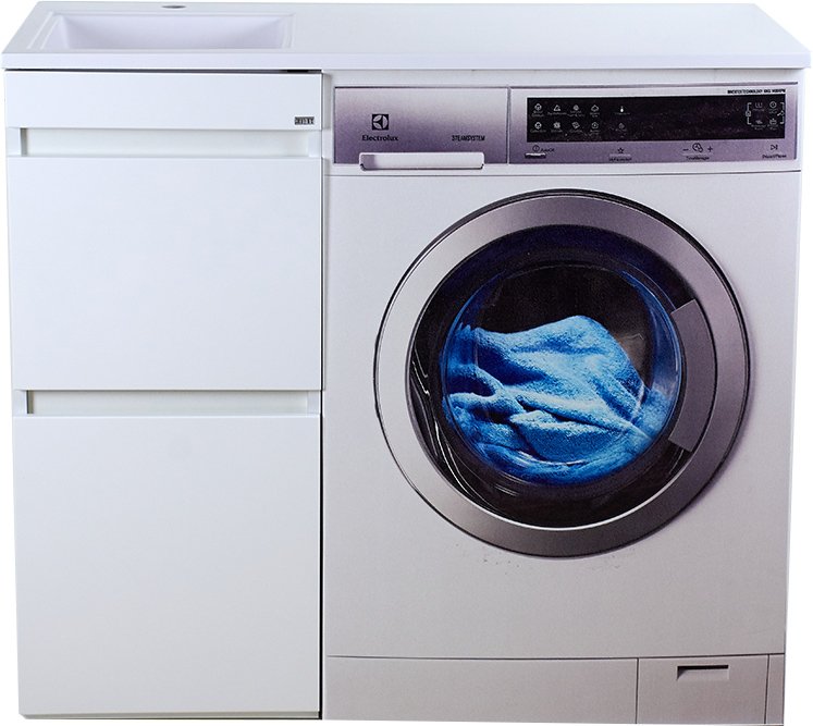 Тумба с раковиной Misty Фостер 40 напольная, под стиральную машину (Э-Фос01040-012Я+5212100)