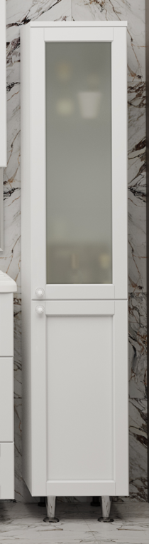 Шкаф-пенал Misty Латте 35 белый правый