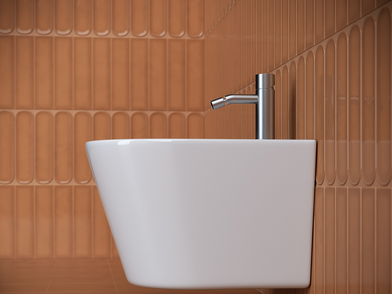 Подвесные биде CERAMICANOVA CN3012 Подвесное биде FORMA Rimless, 1 отверстие под смеситель, с крепежом для скрытого монтажа