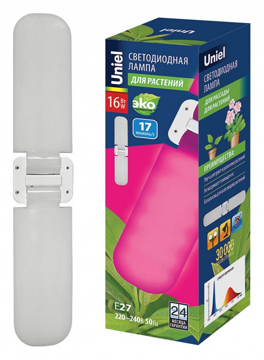 Лампа светодиодная Uniel E27 16Вт K LED-P65-16W/SPSB/E27/FR/P2 PLP32WH