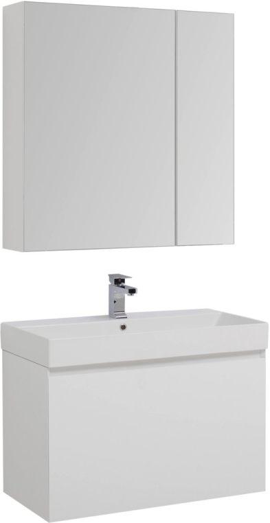 Комплект мебели Aquanet Йорк 70 белая (202093+00198207+202088)