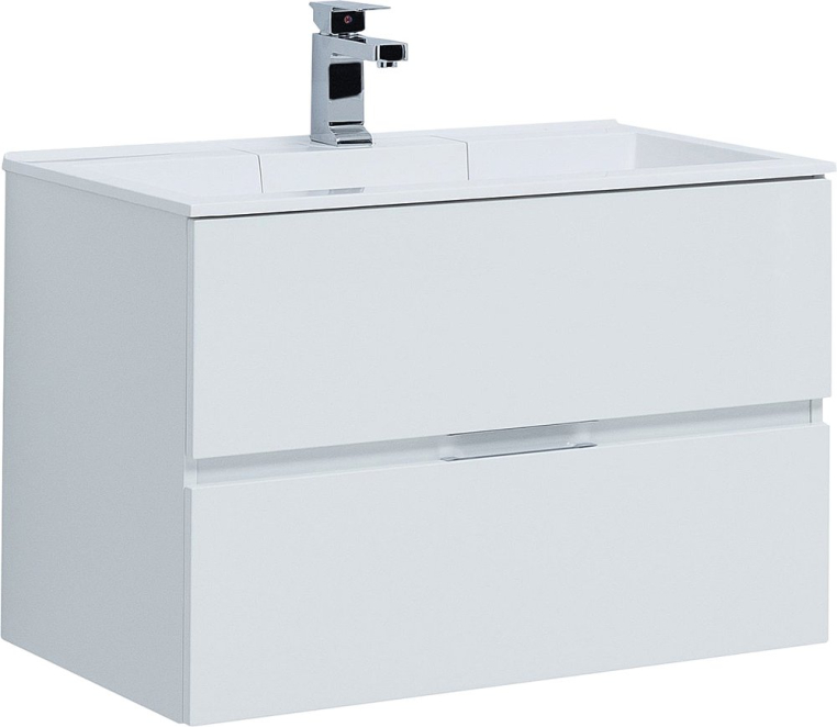 Тумба с раковиной Aquanet Алвита 80 белая (235339+00187094)