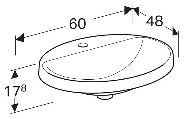 Раковина Geberit VariForm 60x48 500.726.01.2