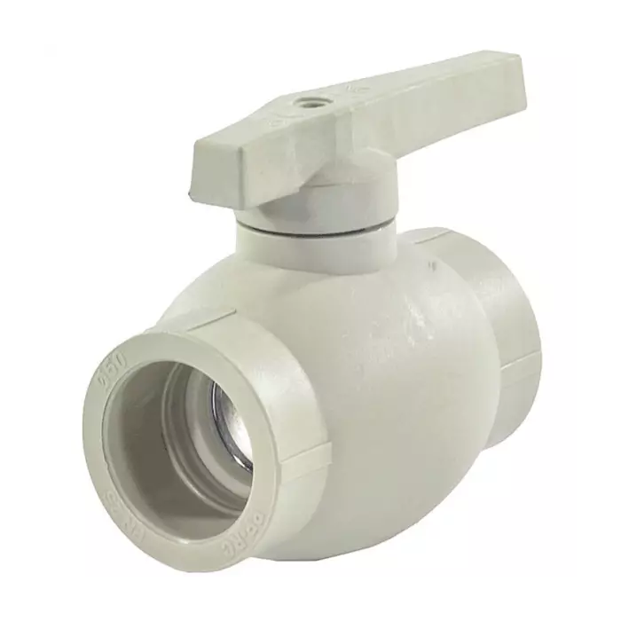 Кран шаровой PP-R серый Дн 50 внутренняя пайка VALFEX 10144050Г