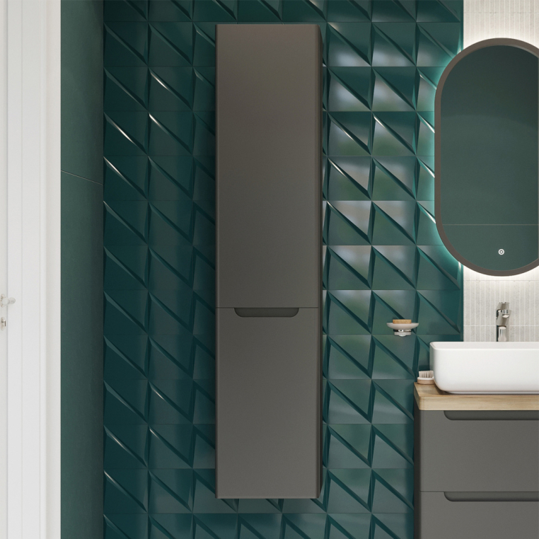 Шкаф-пенал Stworki Берген 150 серый (Бер.04.150/P/GR)