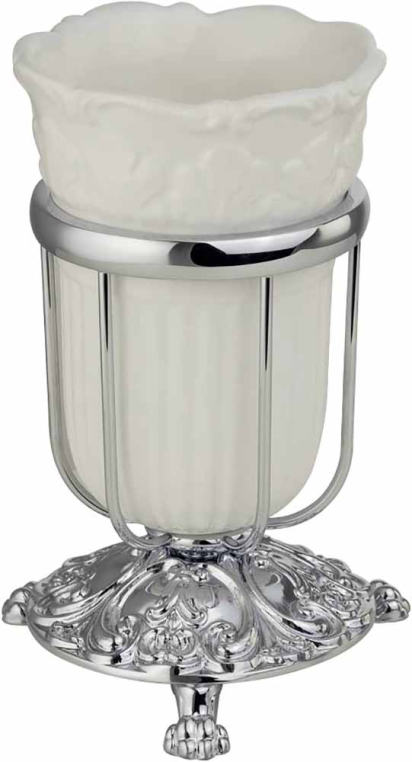 Cтакан настольный Migliore Elisabetta 17019 керамика/хром