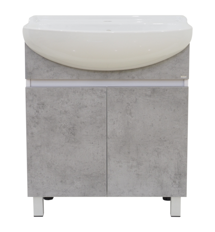 Тумба под раковину Misty Ультра 70 напольная прямая бетон