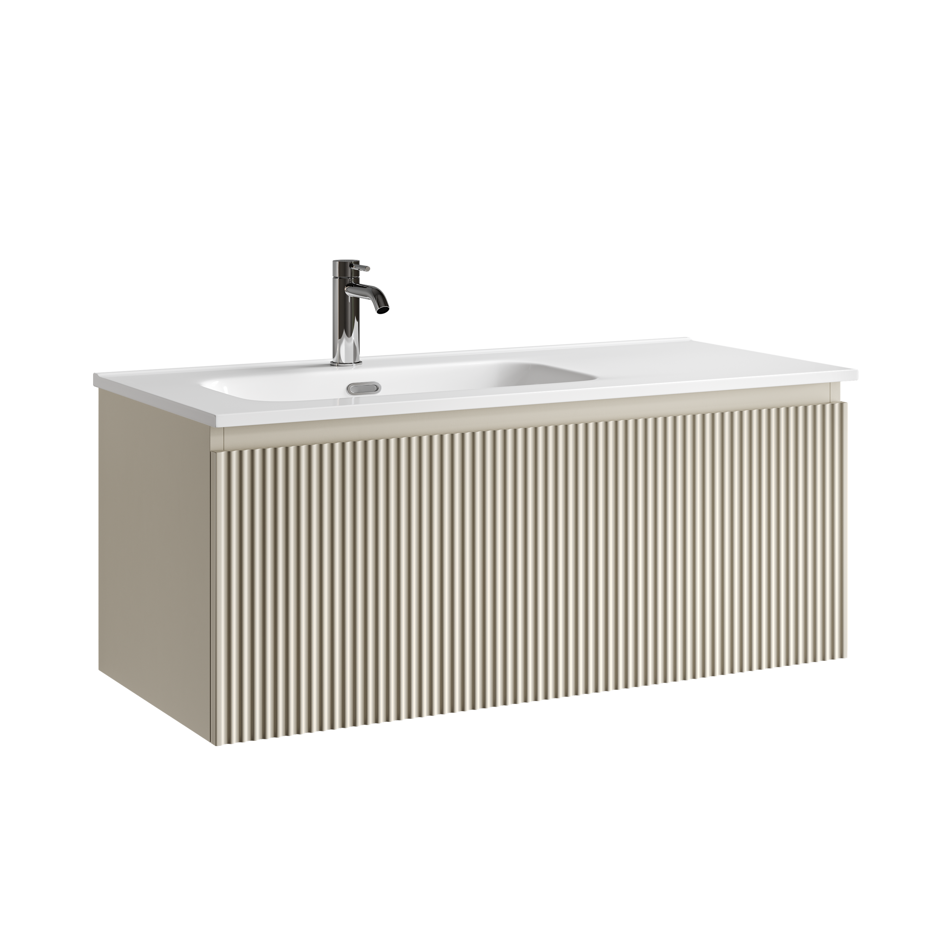 Тумба подвесная SANCOS Snob R 1.0 995х445х406, c одним ящиком оснащенным доводчиками, Beige Soft , арт.SNR1.0100LCE