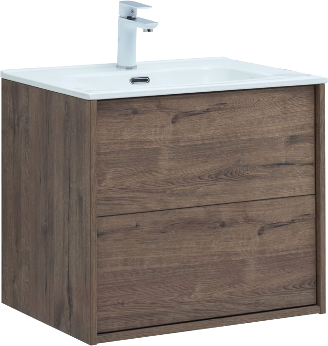 Тумба под раковину Aquanet Lino 60 дуб веллингтон для раковины Flat 60 (00287541)