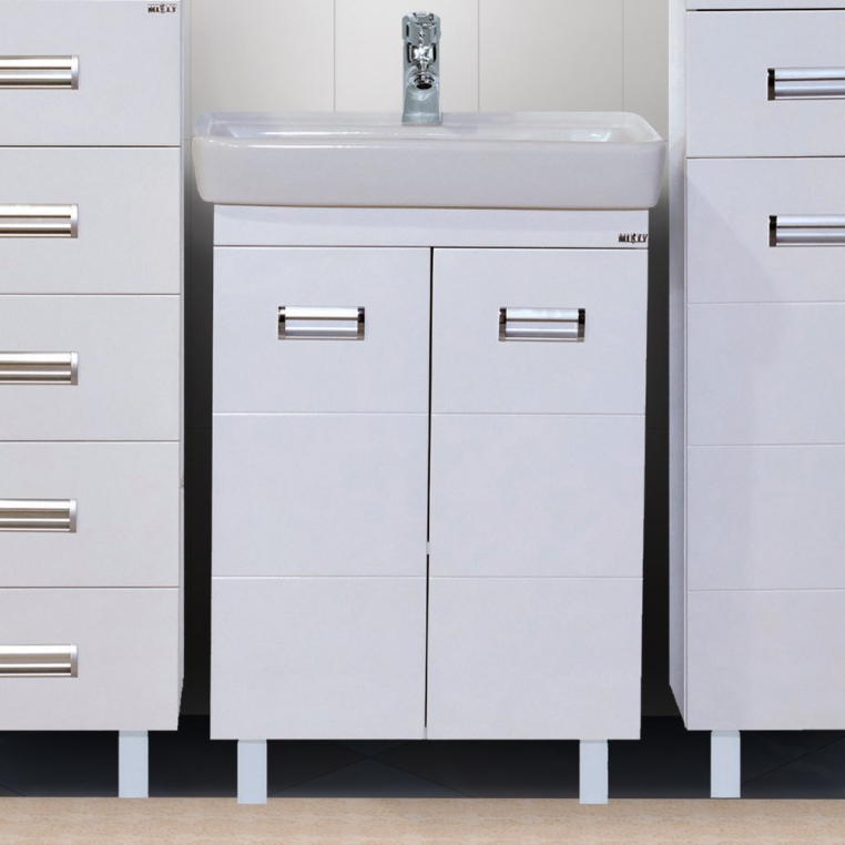 Тумба с раковиной Misty Селена 60 (П-Сел01060-01Пр+1WH302082)