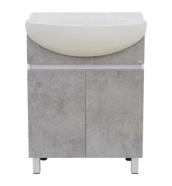 Тумба под раковину Misty Ультра 60 напольная прямая бетон