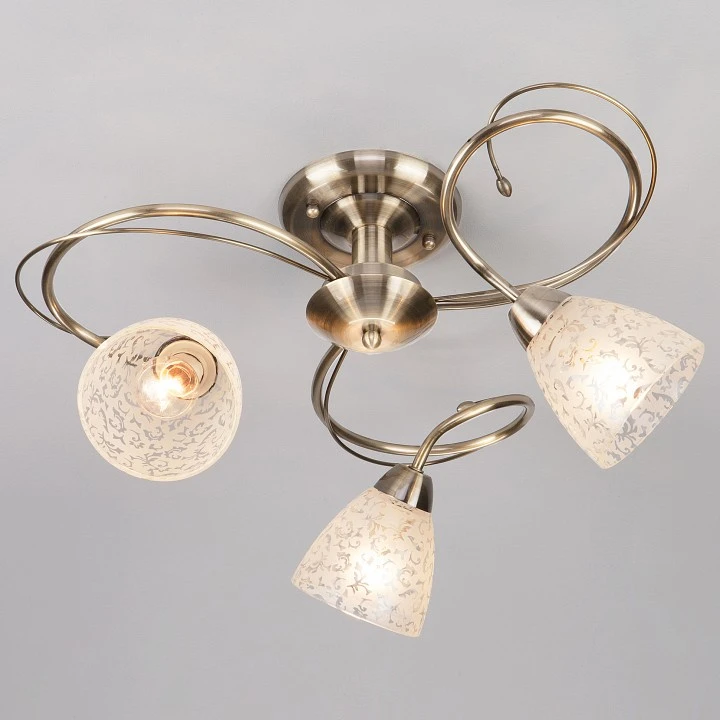 Люстра на штанге Eurosvet Natalie 30130/3 античная бронза