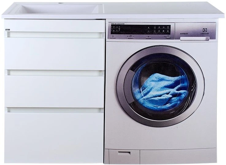 Тумба с раковиной Misty Фостер 55 напольная, под стиральную машину (Э-Фос01055-01Н3Я+5216120)