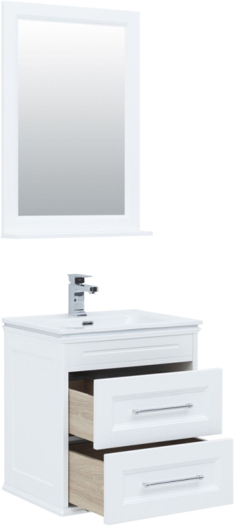 Комплект мебели для ванной Aquanet Бостон М 60 белый матовый 00210629