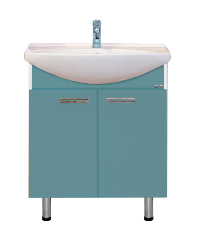 Тумба под раковину Misty Джулия 75 прямая голубая